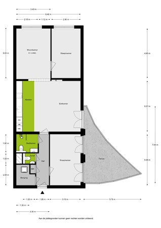 Floorplan - Ernest Groosmanplein 4, 3071 MN Rotterdam
